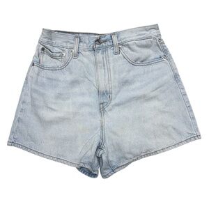 shorts LEVIS 27 High Loose light blue jean denim cotton/lyocell